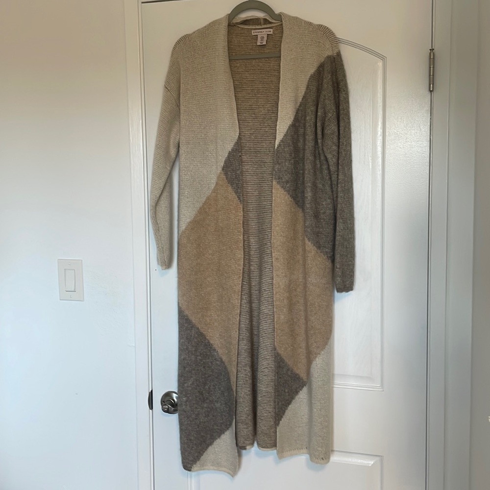 Knitted long line cardigan